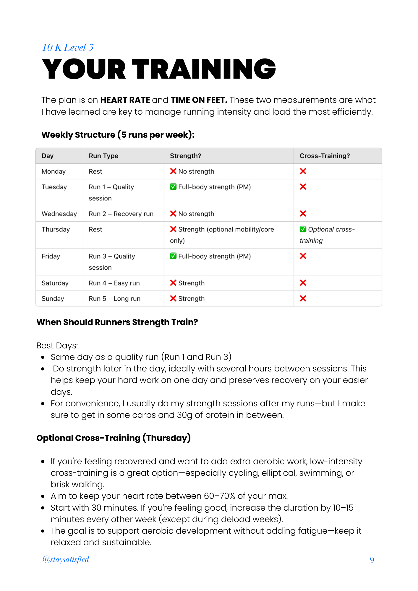 10K TRAINING PLAN LEVEL 3