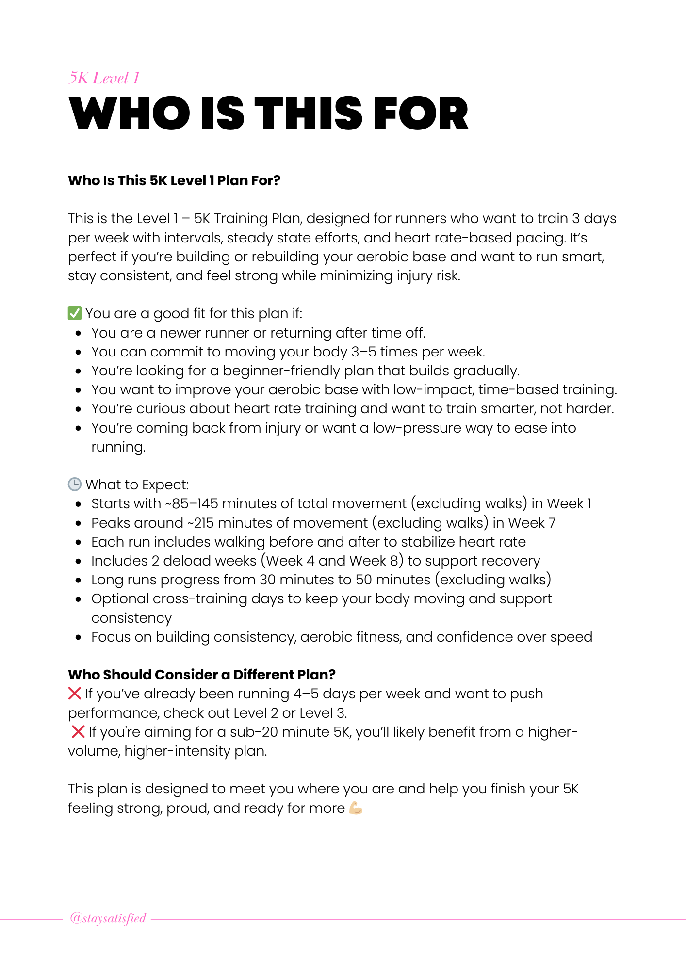 5K TRAINING PLAN LEVEL 1