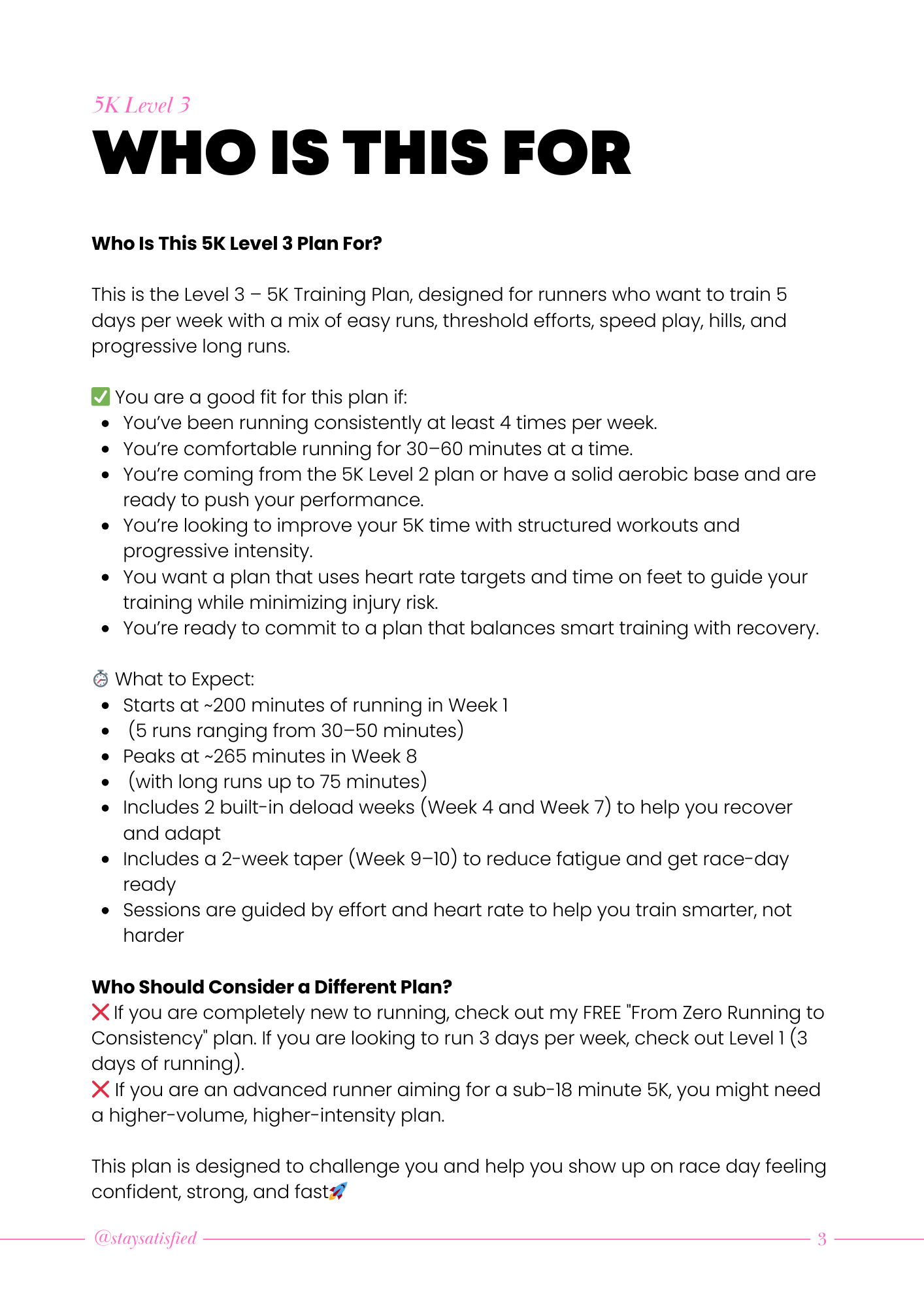 5K TRAINING PLAN LEVEL 3