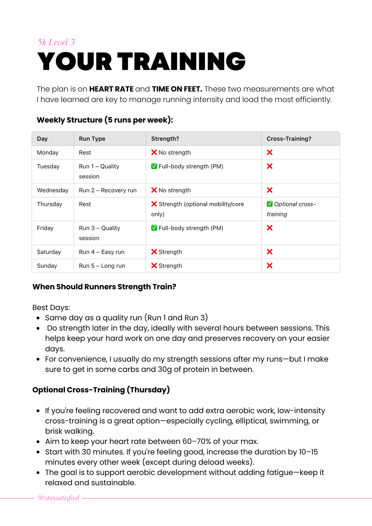 5K TRAINING PLAN LEVEL 3