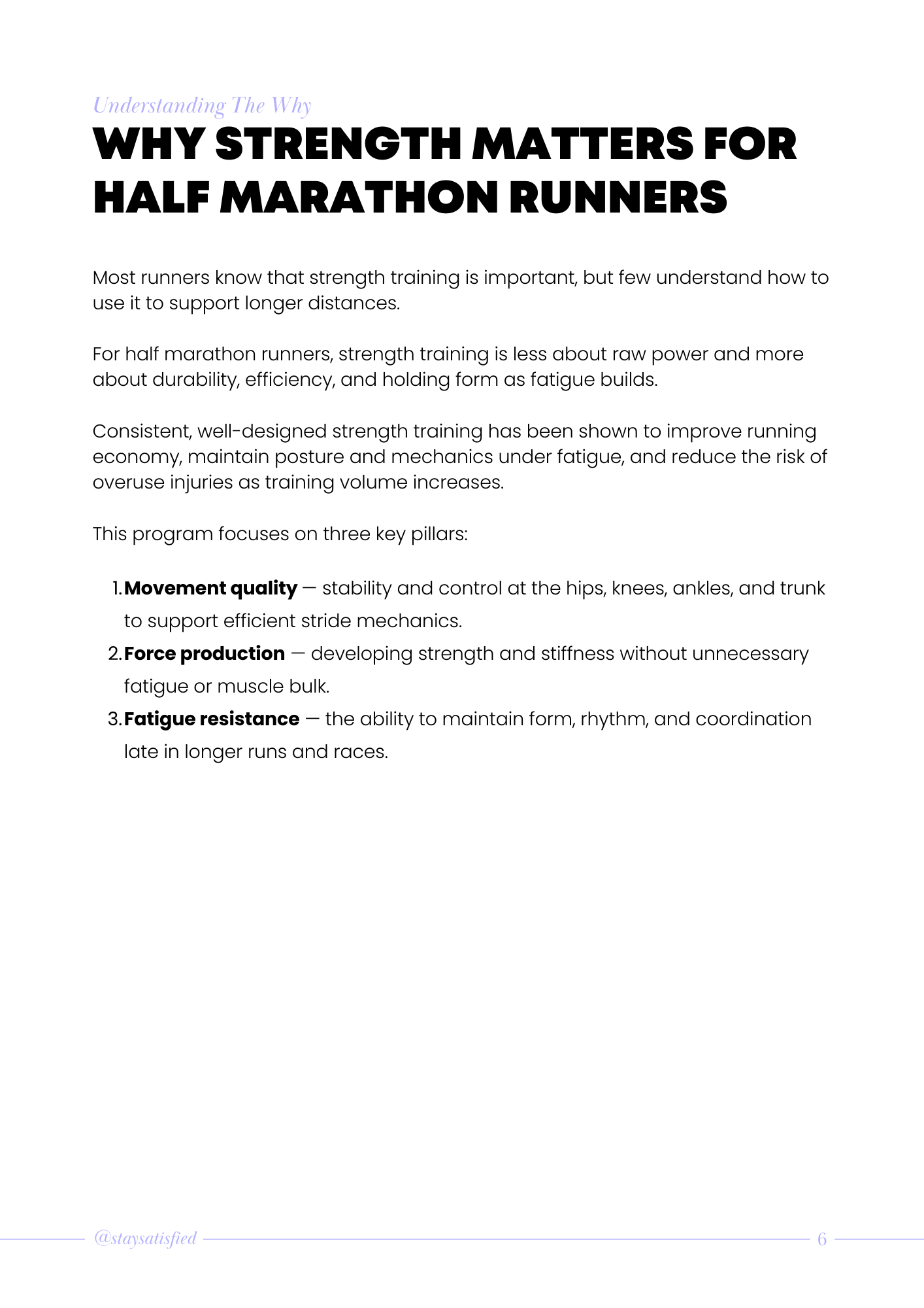 HALF MARATHON STRENGTH PROGRAM