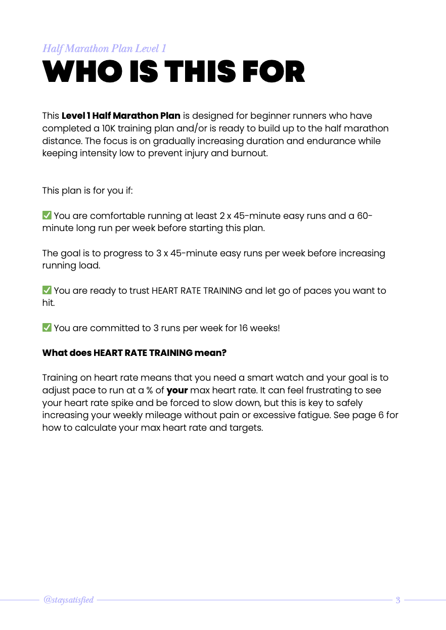 Hormone-Aware HALF MARATHON Running Plan L1