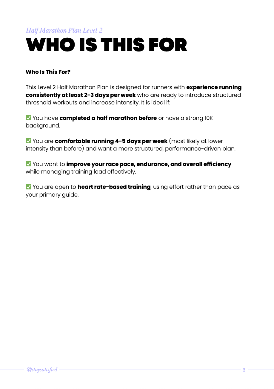 Hormone-Aware HALF MARATHON Running Plan L2
