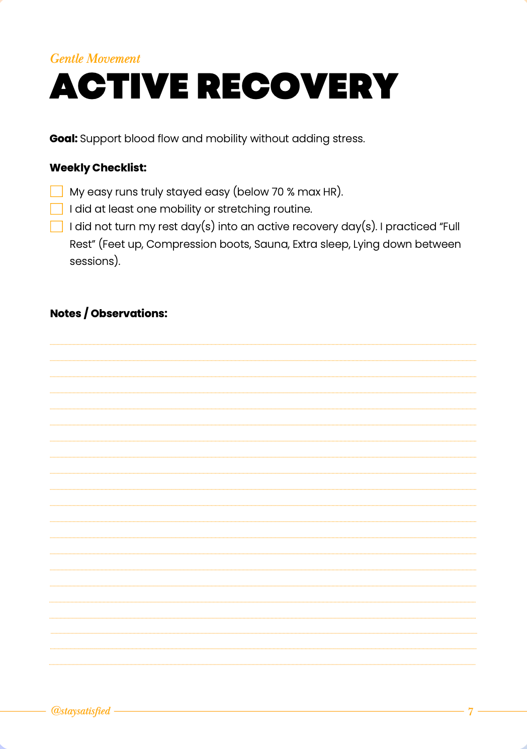 Recovery Checklist